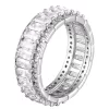 The Love Silver Collection Sterling Sliver Cubic Zirconia Baguette Stone Eternity Ring