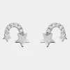The Love Silver Collection Shooting Star Cubic Zirconia Studs
