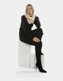 Pink Faux Fur Pat Scarf