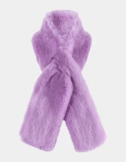 Purple Faux Fur Scarf