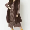 Brown Faux Fur Midi-Maxi Gilet