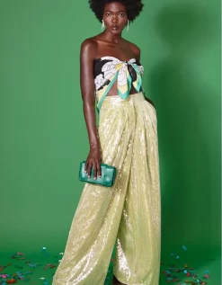 Green Woven Cross Body Bum Bag