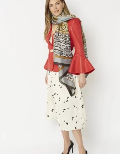 Grey Silk Blend Scarf