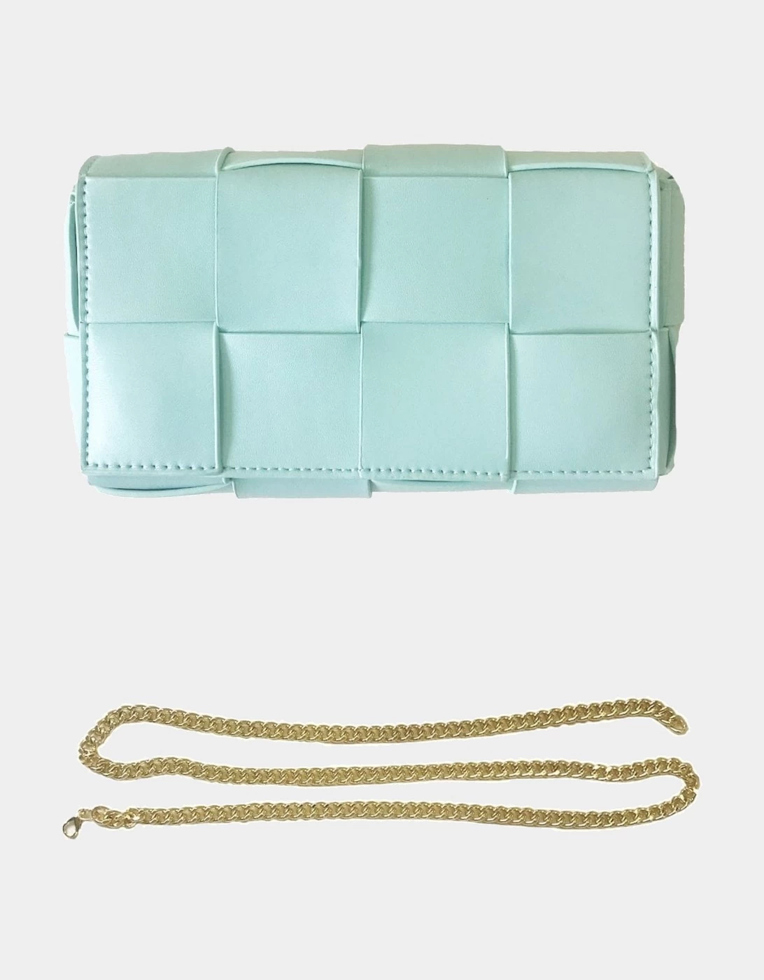 Blue Woven Cross Body Bum Bag