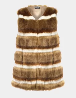 Chocolate Faux Fur Gilet