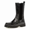 Gabor Gaby Fashion Mid Calf Leather Chelsea Boots In Black