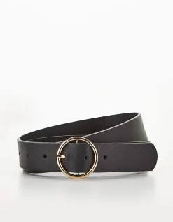Everyday Oscar Round Buckle Belt - Black
