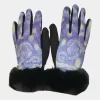 Purple Faux Suede Gloves