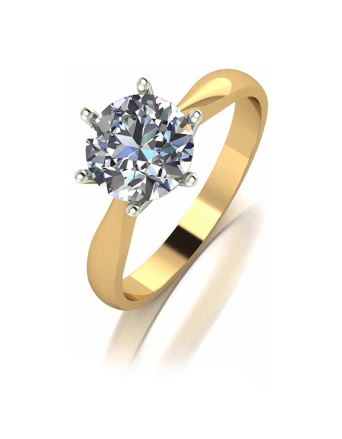 Moissanite 9ct Gold 1.50ct Eq Moissanite Solitaire Ring