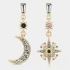 Mood Gold Multi Coloured Celestial Drop Earring