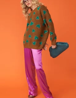 Love Heart Cashmere And Banana Peel Jumper