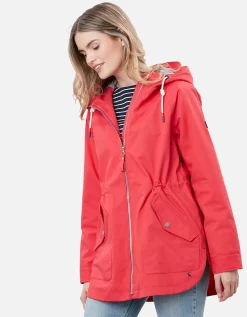 Joules Womens Shoreside Hooded Waterproof Jacket Coat