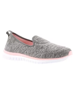 Focus Stroll Womens Memory Foam Trainers Grey/pink UK Size