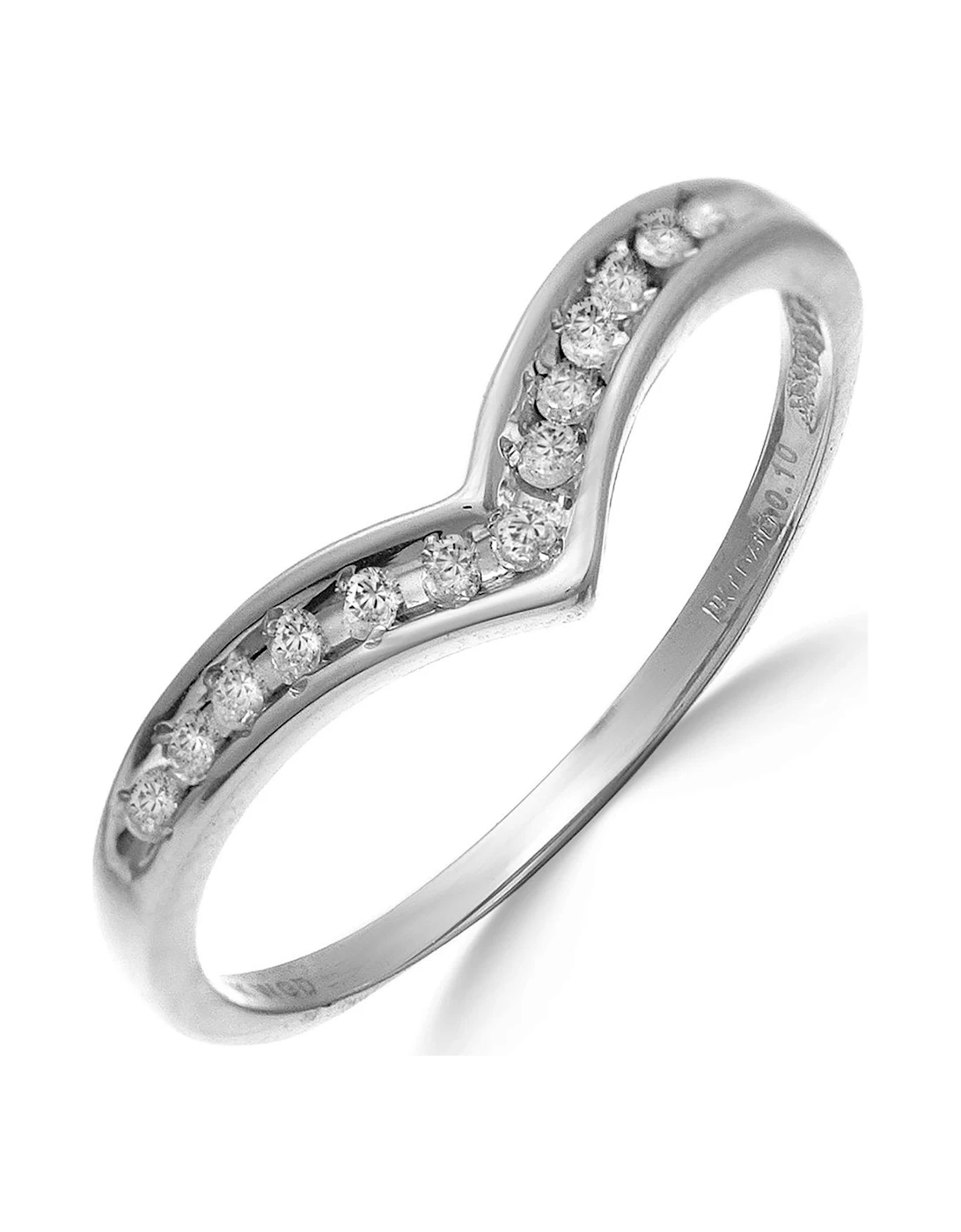 Love DIAMOND 9 Carat White Gold 10pt Diamond-Set Eternity Ring