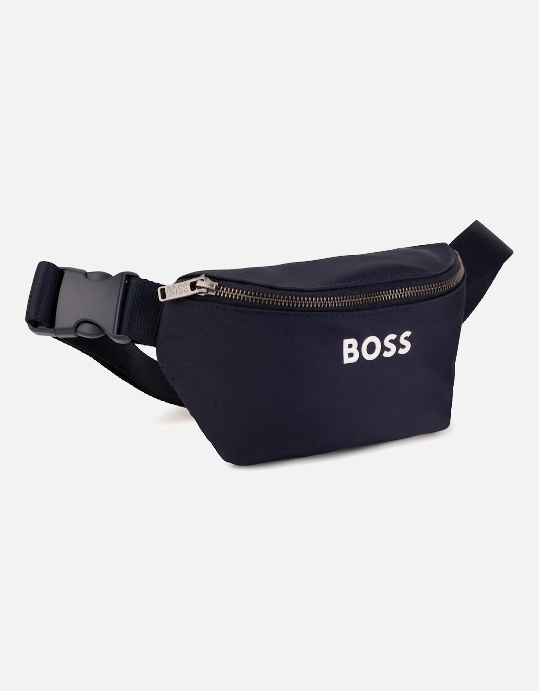 Boss Kids Embossed Logo Bum & Drawstring Bag Set (Navy)