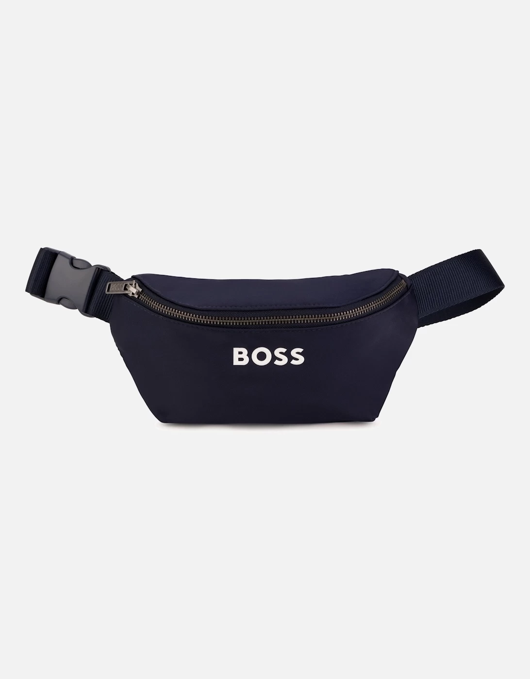 Boss Kids Embossed Logo Bum & Drawstring Bag Set (Navy) - Image 2