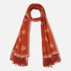 Love Heart Tassel Reversible Cashmere Blend Scarf