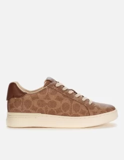 Coach Women's Lowline Coated Canvas Trainers - Tan - Coach