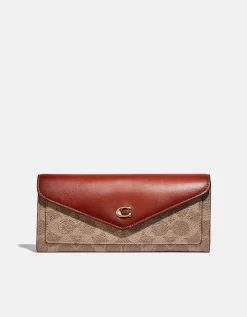 Coach Women's Colorblock Signature Wyn Soft Wallet - Tan Rust - Coach