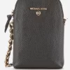 MICHAEL Michael Kors Women's Jet Set Charm Small Ns Chn Phn Xbody Bag - Black - MICHAEL Michael Kors