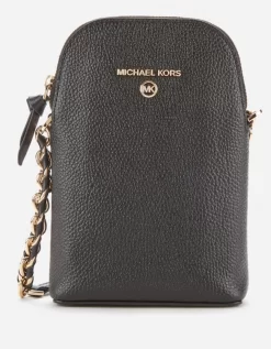 MICHAEL Michael Kors Women's Jet Set Charm Small Ns Chn Phn Xbody Bag - Black - MICHAEL Michael Kors