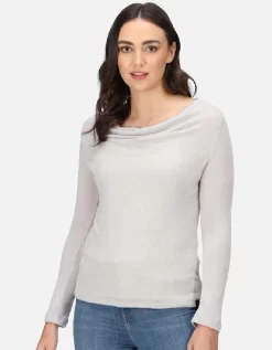 Regatta Womens Ladies Frayda Lightweight Wool Cowl Neck Longsleeve Top