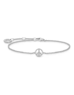 Thomas Sabo Peace Bracelet With White Stones