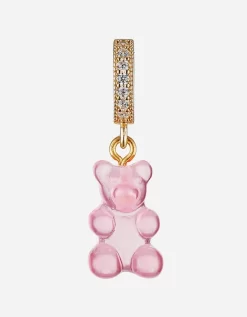 Crystal Haze Women's Jelly Nostalgia Bear Pave Pendant - Bubble Gum - Crystal Haze