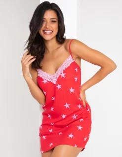 Pour Moi Luxe Woven Twill Lace Trim Chemise