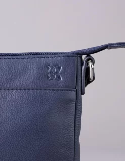 Lakeland Leather Small Cross Body Bag In Maritime Blue