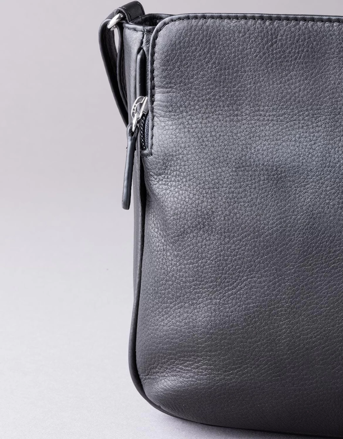 Ambleside Leather Cross Body Bag In Black - Image 4