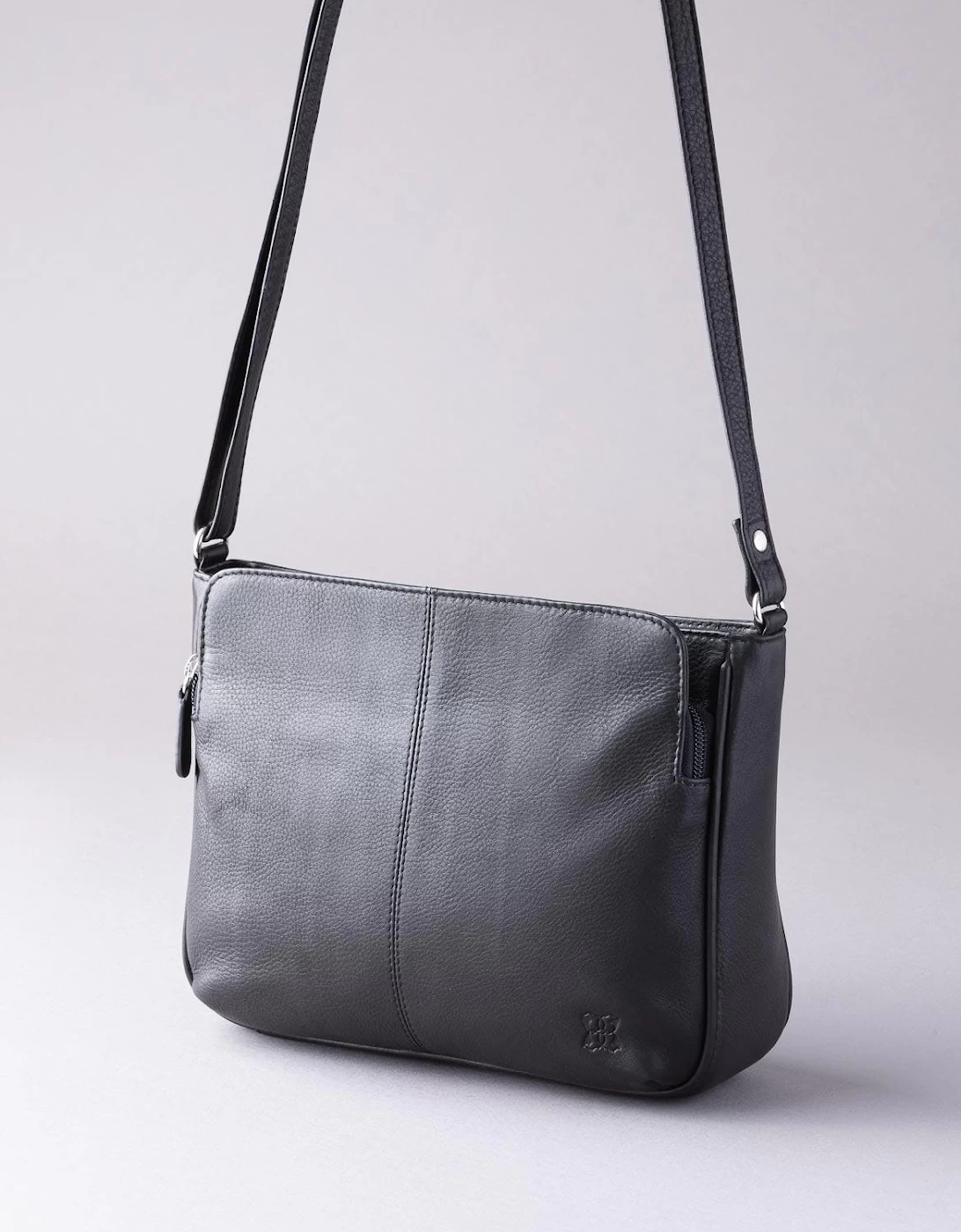 Ambleside Leather Cross Body Bag In Black - Image 5