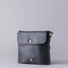 Rickerlea Leather Turn Lock Cross Body Bag In Black