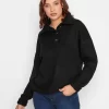 Long Tall Sally Black Button Placket Jumper