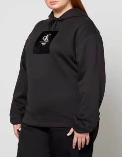 Calvin Klein Jeans Plus Cotton-Blend Jersey Hoodie - Calvin Klein Jeans Plus