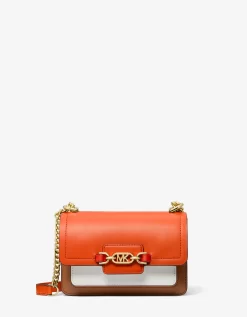 Michael Kors Heather Extra-Small Color-Block Leather Crossbody Bag
