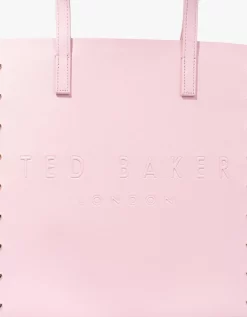 Ted Baker Stedcon Heart Studded Large Shopper In Pale Pink