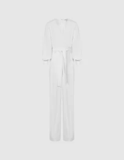 Reiss Long Sleeve Wide Leg Jumpsuit