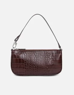 BY FAR Women's Rachel Croco Bag - Nutella - BY FAR