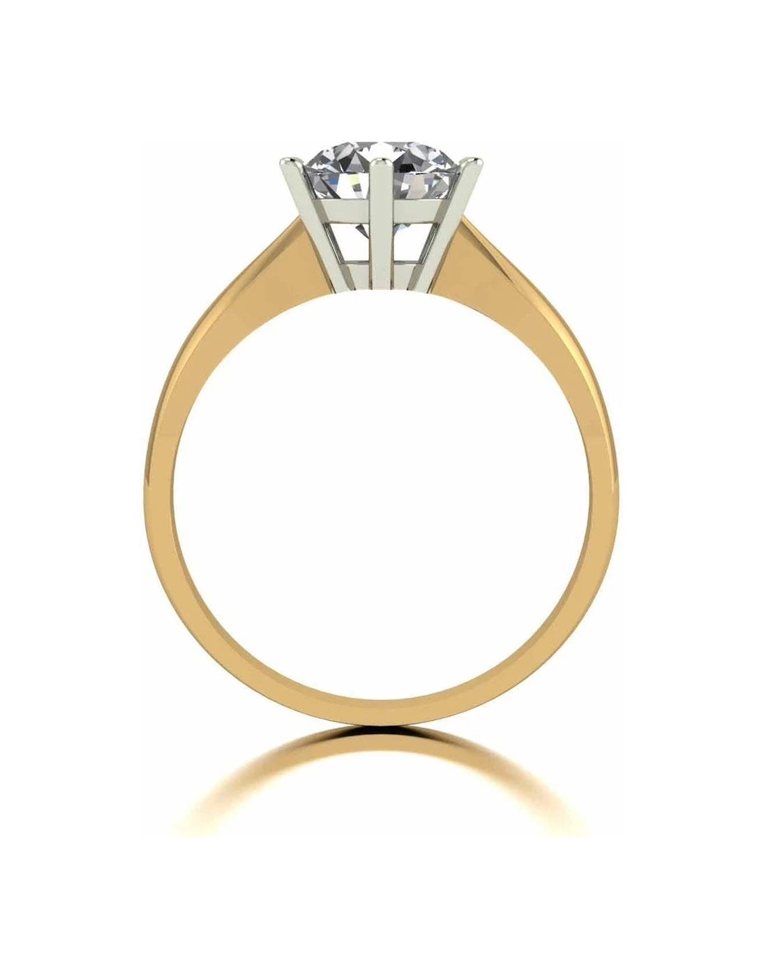 Moissanite 9ct Gold 1.50ct Eq Moissanite Solitaire Ring - Image 2