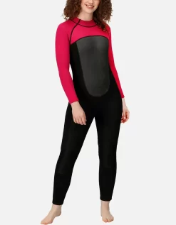 Regatta Womens Full Surfing Watersports Back Zip Wetsuit - Dark Cerise