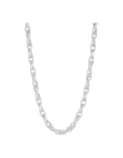 Mood Silver Textured Chain Link Necklace