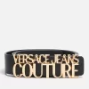 Versace Jeans Couture Women's Logo Detail Belt - Black - 85cm - Versace Jeans Couture