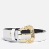 Versace Jeans Couture Women's Buckle Detail Belt - White - 70cm - Versace Jeans Couture