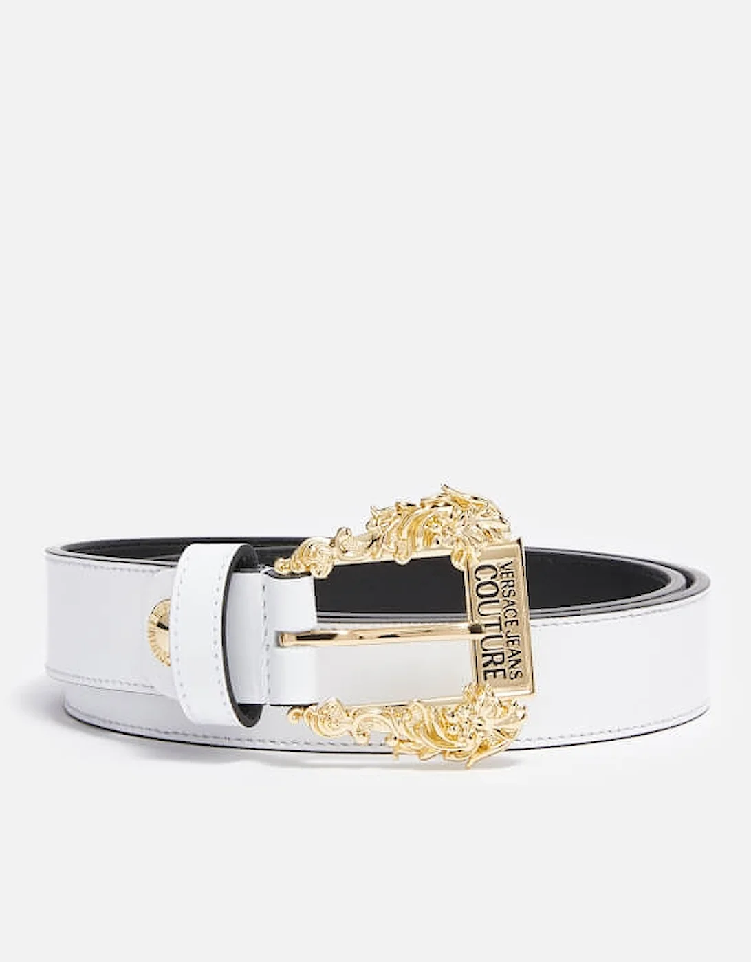 Versace Jeans Couture Women's Buckle Detail Belt - White - 70cm - Versace Jeans Couture