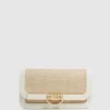 Reiss Small Raffia Clutch Bag