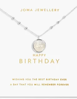 Joma Jewellery My Moments - Happy Birthday Silver Necklace (46Cm + 5Cm Extender)