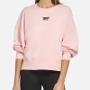 DKNY SPORT Sport Oversized Crew Neck Logo Sweatshirt - Rosewater - Pink