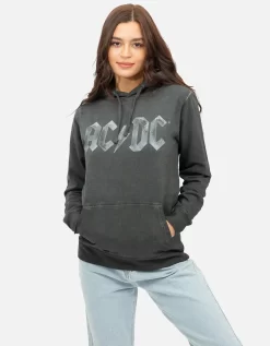 AC/DC Womens/Ladies Grunge Hoodie
