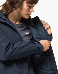 Jack Wolfskin Women's Glaabach 3in1 Jacket Night Blue